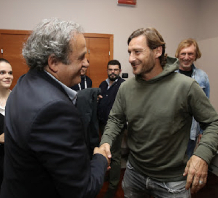 Michel Platini e Francesco Totti