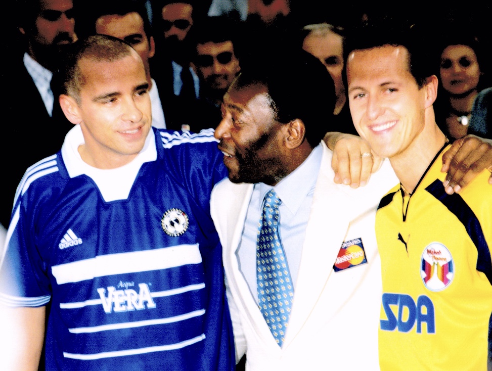 Ramazzotti con Pelé e Schumacher