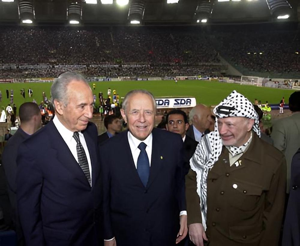 Persidente Ciampi Peres Arafat